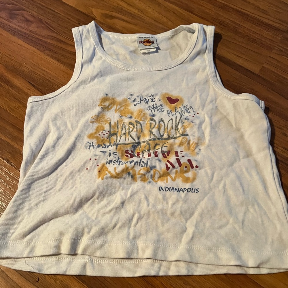 Large Hard Rock Cafe crop top